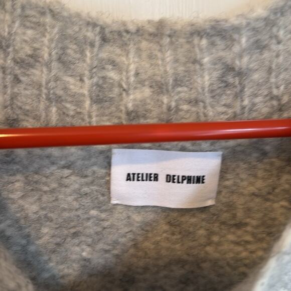 Atelier Delphine Tere Boxy Sweater Melange Size XS/S Water Sky Gray - Picture 3 of 5